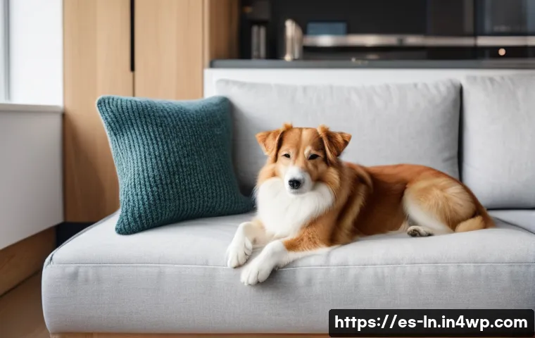 다세대 주거에서의 스마트 홈 기술 적용 - **Prompt:** "A sunny afternoon in a modern, minimalist apartment living room. A young woman wearing ...