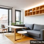Home 20 다세대 주거의 고객 맞춤형 설계 사례 - Modern modular apartment interior in a Spanish multifamily residential building, featuring transform...